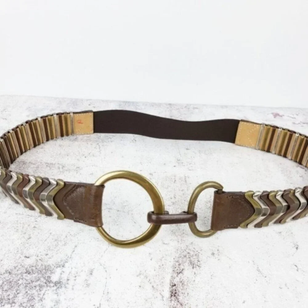 Vintage Bohemian Metal Leather Belt Adjustable Length